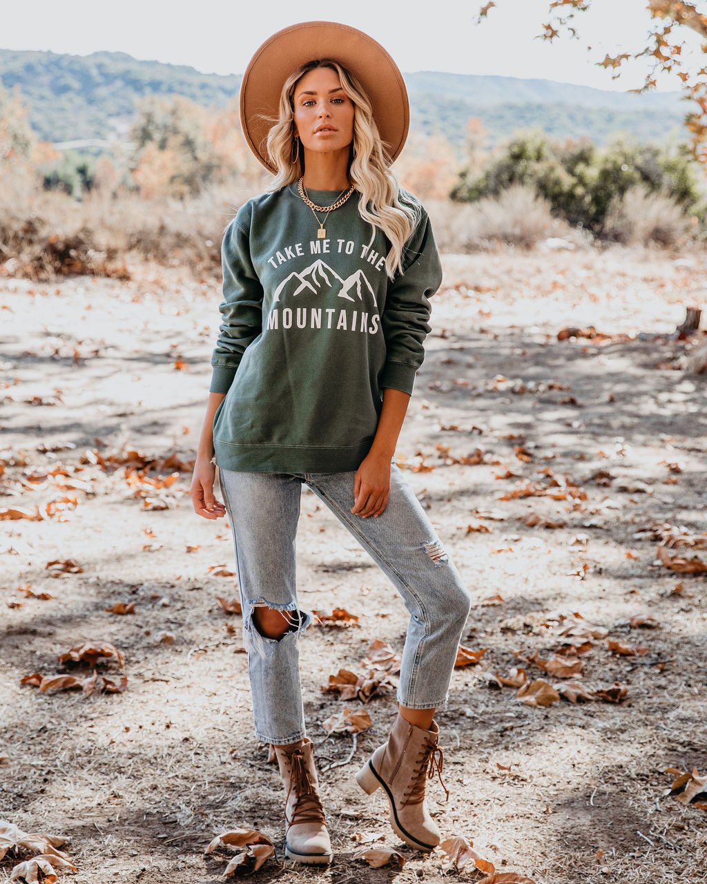 Take Me To The Mountains Cotton Blend Sweatshirt - FINAL SALE Ins Street