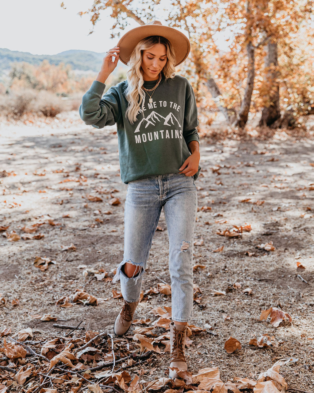 Take Me To The Mountains Cotton Blend Sweatshirt - FINAL SALE Ins Street