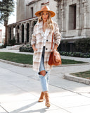 Tarrytown Pocketed Plaid Coat - Taupe - FINAL SALE LUSH-001