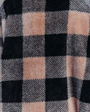 Tauren Fuzzy Checkered Shacket - Beige - FINAL SALE FATE-001