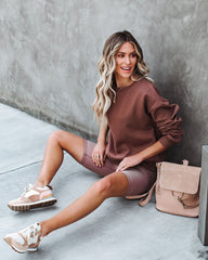 Taylin Cotton Blend Sweatshirt - Latte - FINAL SALE ALL-001