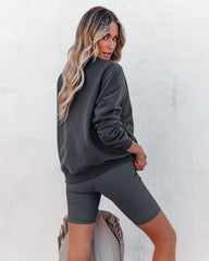 Taylin Cotton Blend Sweatshirt - Graphite - FINAL SALE ALL-001