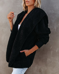 The Coziest Yet Pocketed Cardigan - Black - FINAL SALE HEM-001