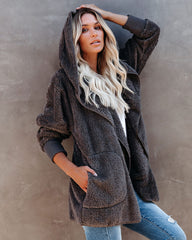 The Coziest Yet Pocketed Cardigan - Steel Grey HEM-001