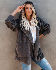 The Coziest Yet Pocketed Cardigan - Steel Grey HEM-001