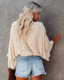 The Hills Are Alive Eyelet Kimono Top - Mustard LOVE-003