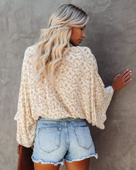 The Hills Are Alive Eyelet Kimono Top - Mustard LOVE-003