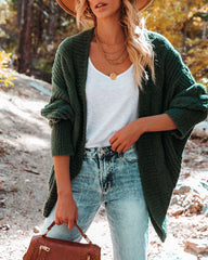 Thorn Soft Knit Cardigan - Olive ENTR-001