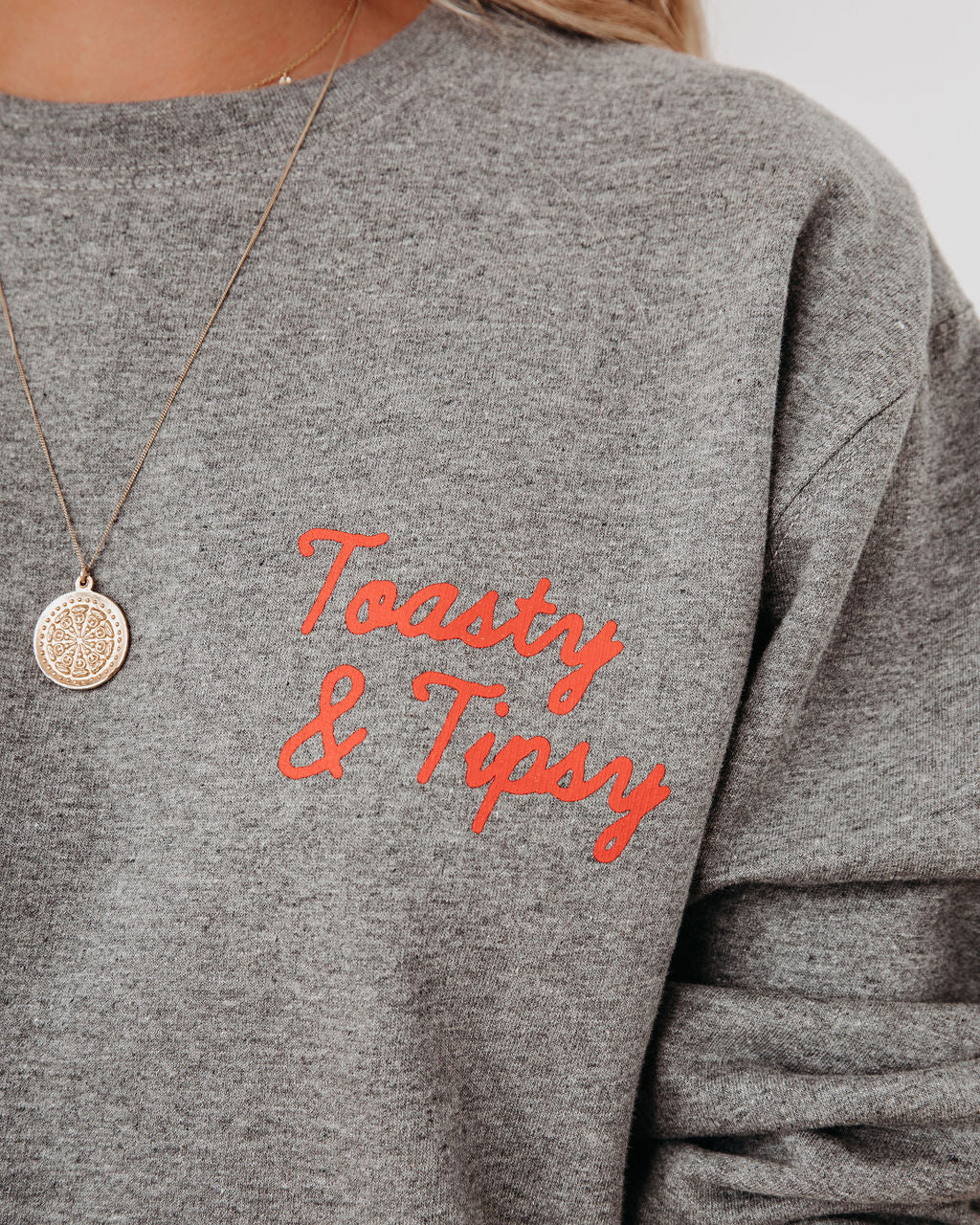 Toasty And Tipsy Cotton Blend Sweatshirt - FINAL SALE LULU-001