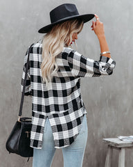 Townsend Checkered Button Down Top - FINAL SALE VELV-001