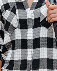 Townsend Checkered Button Down Top - FINAL SALE VELV-001