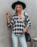 Townsend Checkered Button Down Top - FINAL SALE VELV-001