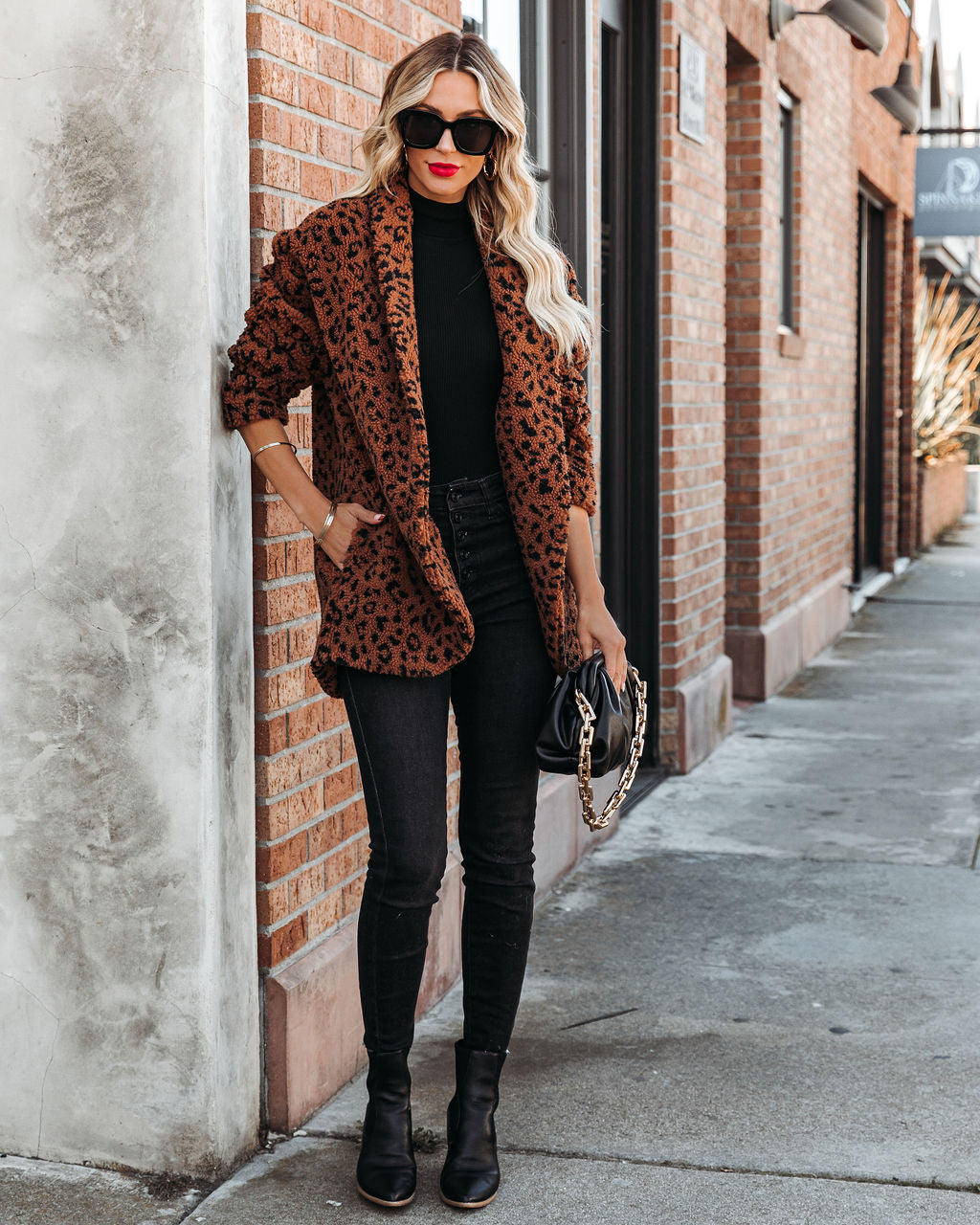 Trey Pocketed Leopard Teddy Jacket LUSH-001