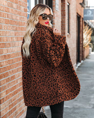 Trey Pocketed Leopard Teddy Jacket LUSH-001