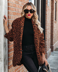 Trey Pocketed Leopard Teddy Jacket LUSH-001