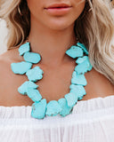Turquoise Slab Collar Necklace ACCE-001