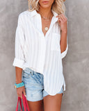 Union Textured Button Down Top AEOM-001