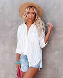 Union Textured Button Down Top AEOM-001