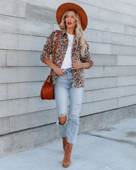 Unstoppable Button Down Leopard Shacket - FINAL SALE THML-001