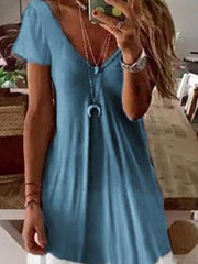 V-neck Short-sleeved Summer Dress Ins Street