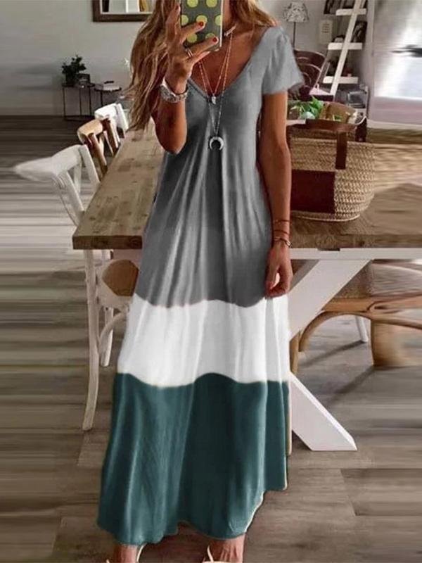 V-neck Short-sleeved Summer Dress Ins Street