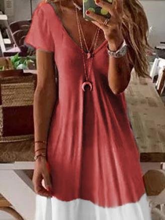 V-neck Short-sleeved Summer Dress Ins Street