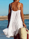 Vacation Beach Sleeveless Ruffle Dress Ins Street