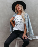 Vacay Sil Vous Plait Cotton Distressed Tee RECY-001