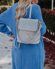 Val Chain Convertible Backpack - Grey MODA-001