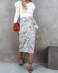 Valley Printed Wrap Midi Skirt - FINAL SALE DRES-001