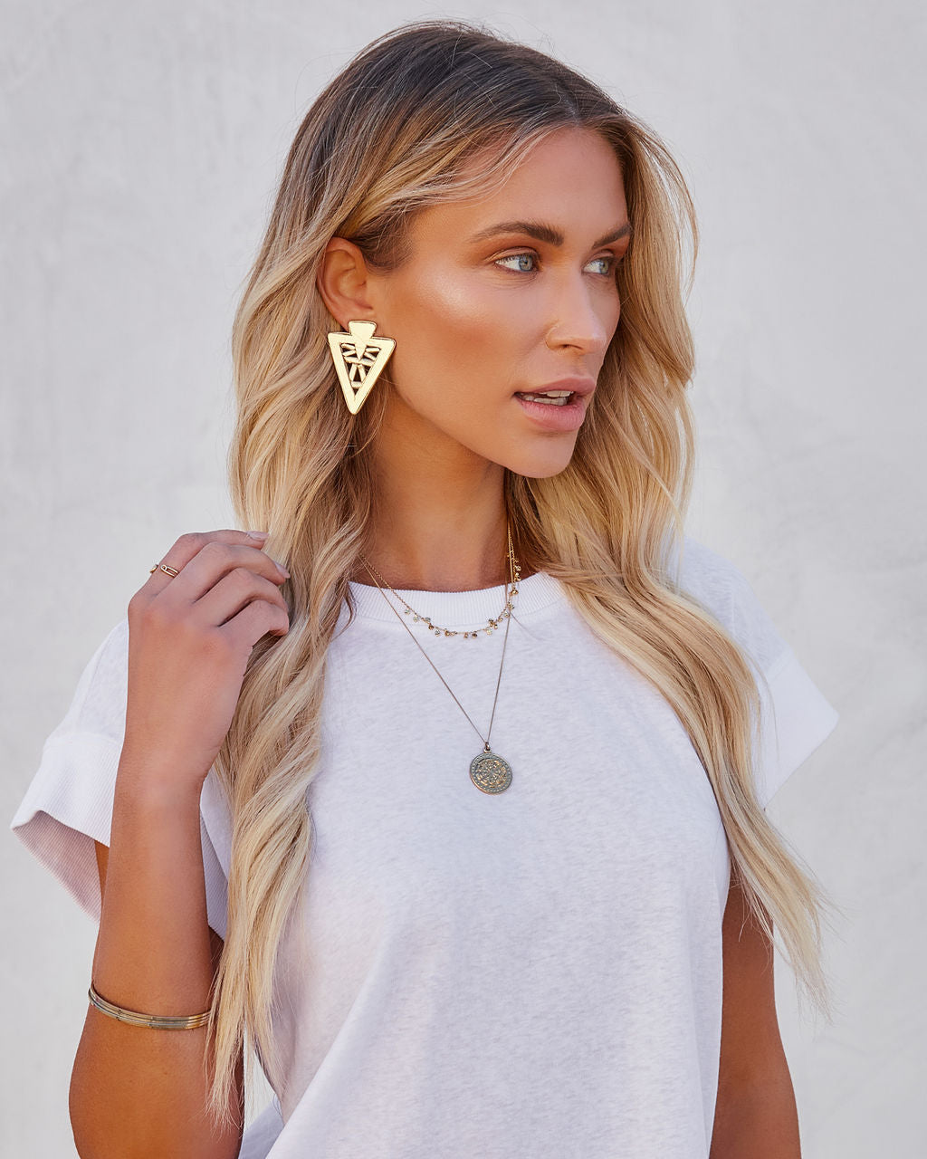 Veah Statement Earrings - Gold PANN-001