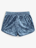 Velvet Drawstring Dolphin Gym Shorts Ins Street