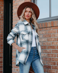 Veneta Pocketed Plaid Shacket THRE-001