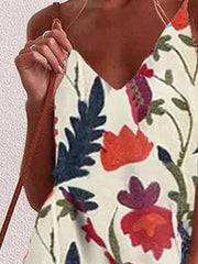 Vintage Boho Holiday Comfortable Casual Sleeveless Dresses Ins Street