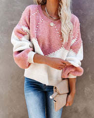 Vivianna Embellished Chenille Sweater Ins Street