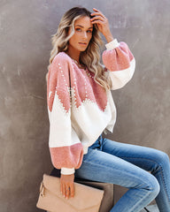 Vivianna Embellished Chenille Sweater Ins Street