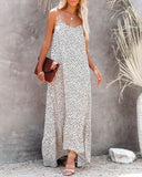 Walk On By Printed High Low Ruffle Maxi Dress Ins Street