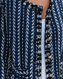 Waltham Pocketed Tweed Jacket - Navy Ins Street