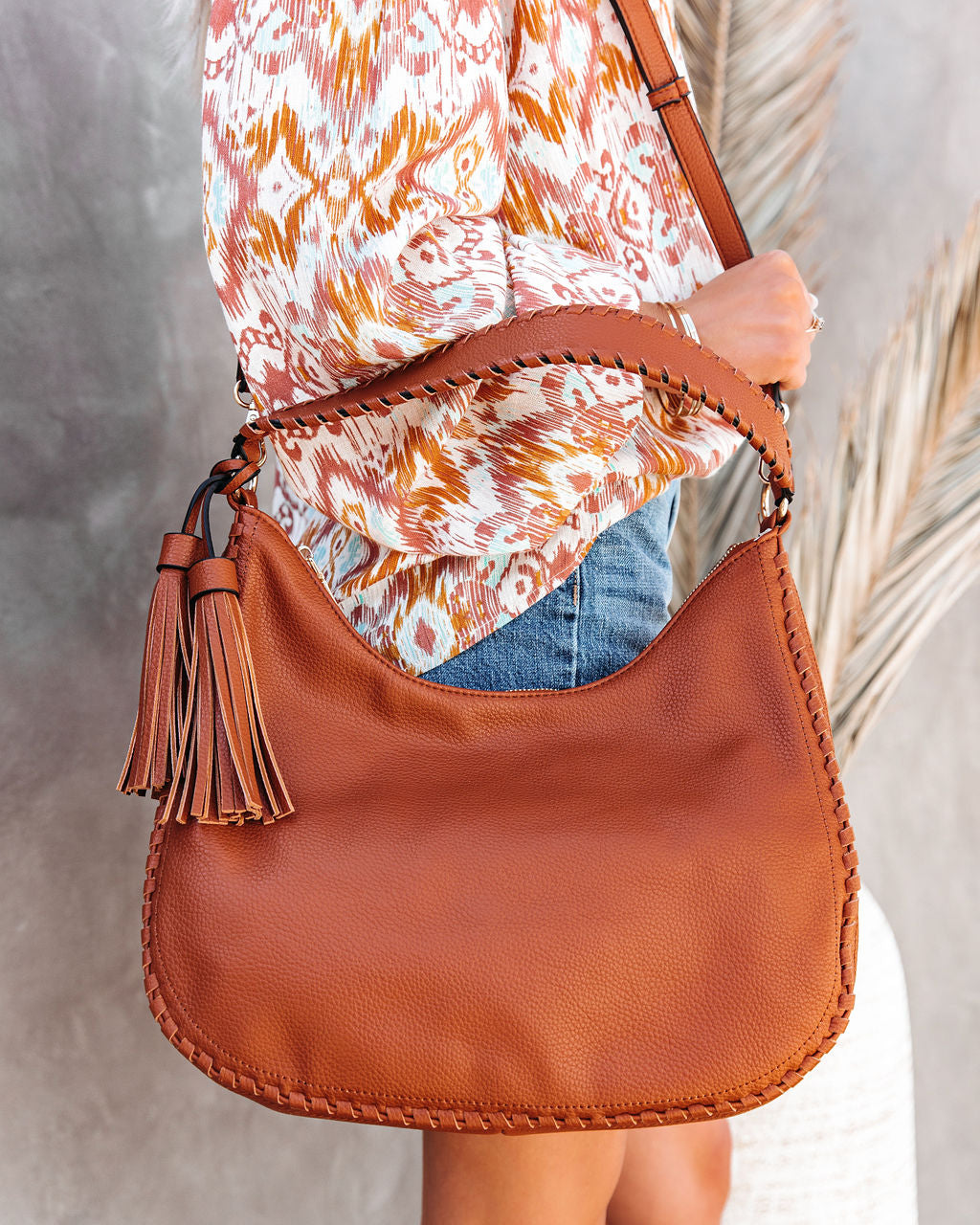 Waverly Faux Leather Hobo Bag - Tan Ins Street