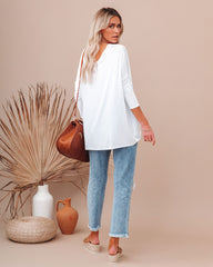 Wear It Well Long Sleeve Bamboo Knit Top - White Ins Street