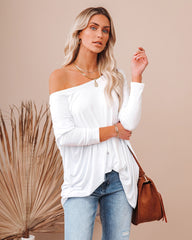 Wear It Well Long Sleeve Bamboo Knit Top - White Ins Street