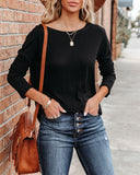 Well Loved Knit Top - Solid Black Ins Street