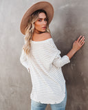 Well Loved Striped Knit Top - Sand Ins Street