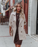 Westley Pocketed Lightweight Trench Coat - Taupe Ins Street