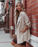 Westley Pocketed Lightweight Trench Coat - Taupe Ins Street
