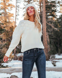 Where Flowers Bloom Cotton Blend Sweater - Ivory Ins Street