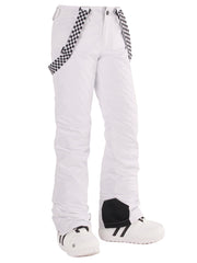 Highland Bib Snowboard & Ski White Pants Ins Street