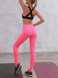 Wide Band Waist Solid Sports Legging
