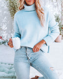 Windler Turtleneck Knit Sweater - Light Blue Ins Street