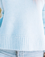 Windler Turtleneck Knit Sweater - Light Blue Ins Street